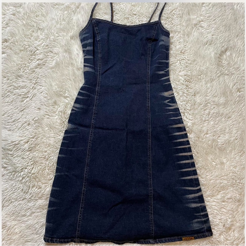 vintage y2k denim club dress